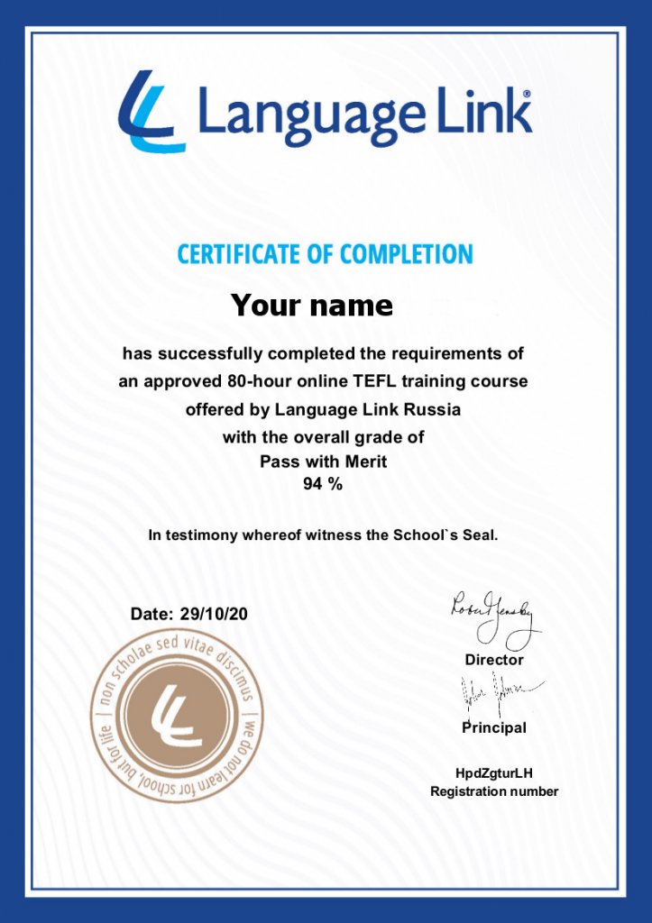 TEFL Certificate