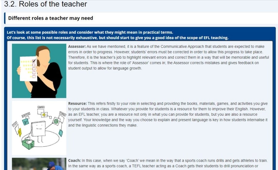 Roles of the teacher